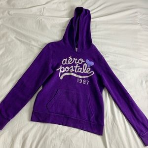 Purple Aeropostal Hoodie! Comfortable & will keep you warm! Nice material!